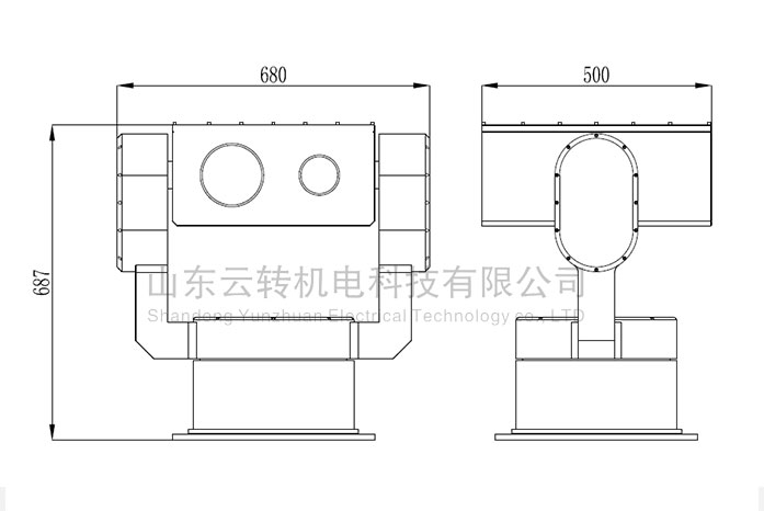 二維支架步進電機轉臺680mm
