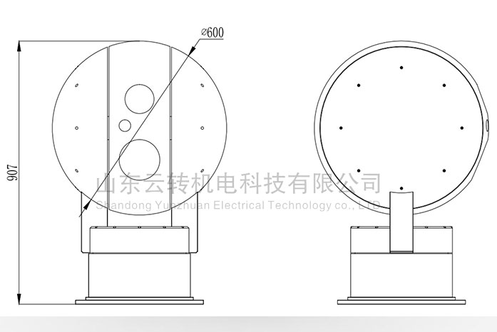 二維步進電機球形轉(zhuǎn)臺直徑600mm