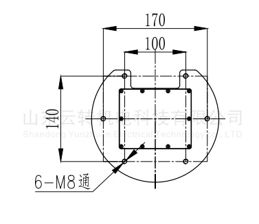 山東云轉科技智能變速單軸一維中載云臺20kg-頂板尺寸圖.jpg